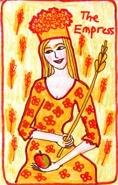 The Glowing Tarot Major Arcana 3. A drawing by Sushila Burgess.